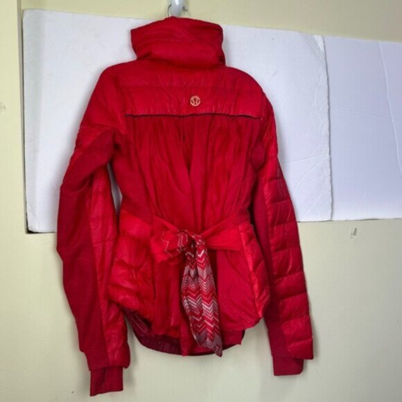 Lululemon RARE Pedal Power Blazer Jacket Rose Gold Lightweight Puff Down Zip Bow - Picture 3 of 16